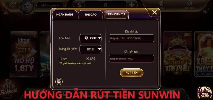 Hướng dẫn 3 cách Rút tiền Sunwin nhanh chóng