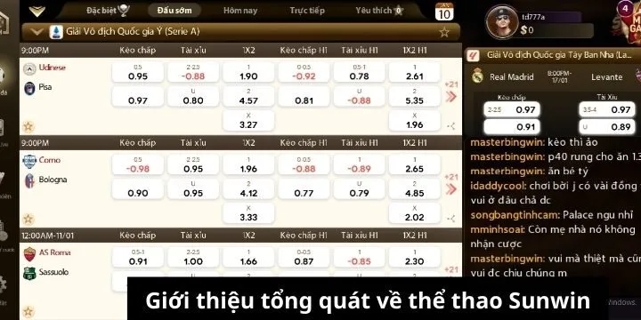 Thể thao Sunwin là lựa chọn giải trí mới mẻ, thú vị