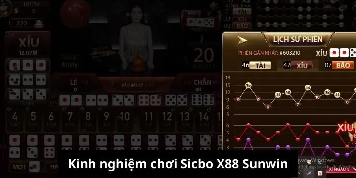 Kinh nghiệm cược sicbo X88 Sunwin chuẩn xác dễ ăn tiền