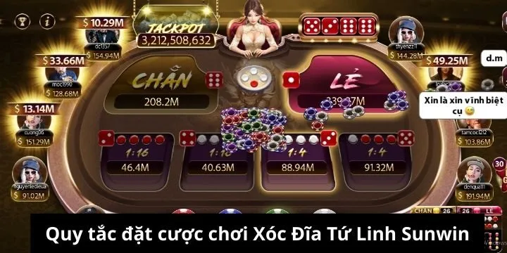 Trò chơi sở hữu những cửa cược ăn tiền Xóc Đĩa Tứ Linh